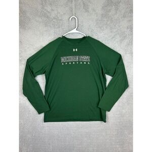 Under Armour Michigan State Spartans Shirt Men's Medium Green Long Sleeve Crew